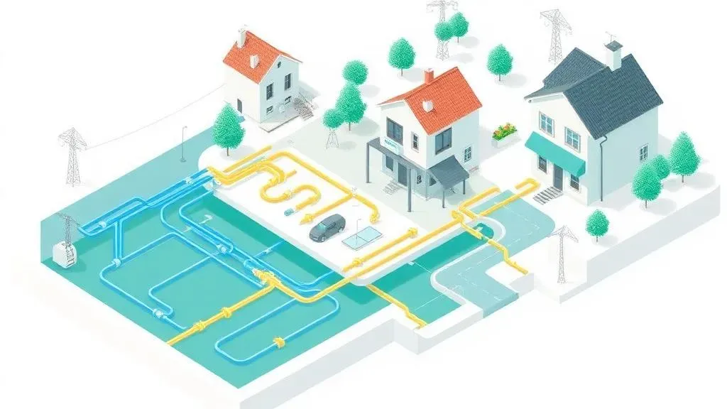 Ilustrace digitální technické mapy - podzemní infrastruktura